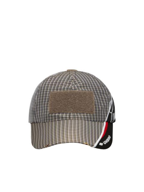 check-pattern cap
