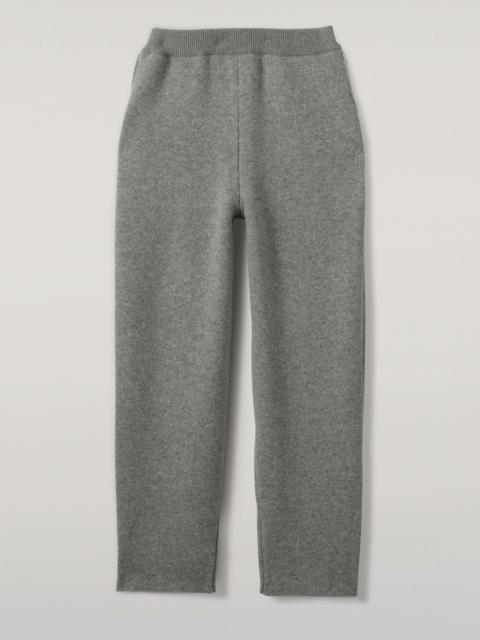Double Face Grey Tapered Joggers
