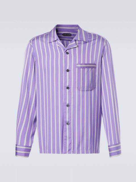 Striped silk shirt