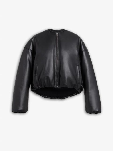 LEATHER BOMBER JACKET