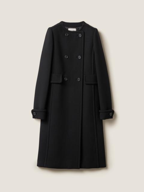 Miu Miu Natté toile double-breasted coat | REVERSIBLE