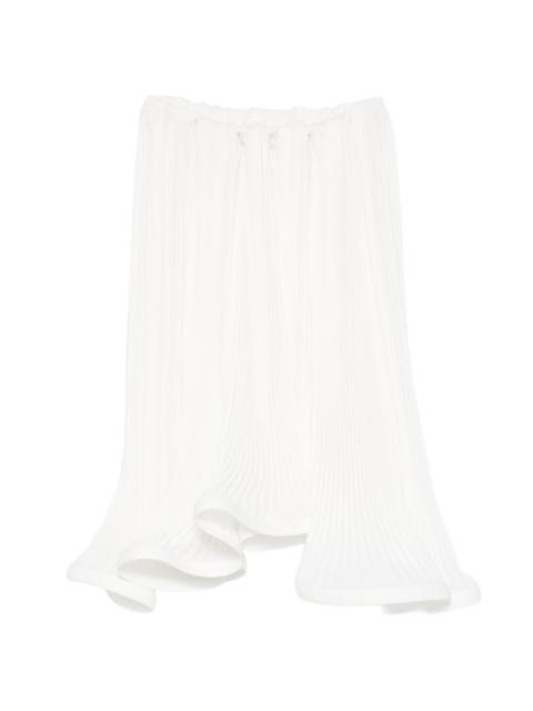 pleated midi skirt