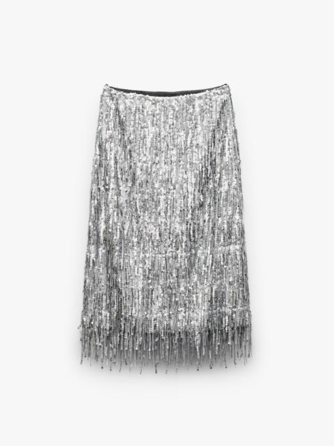 Billie Sequined Tassel Midi Skirt