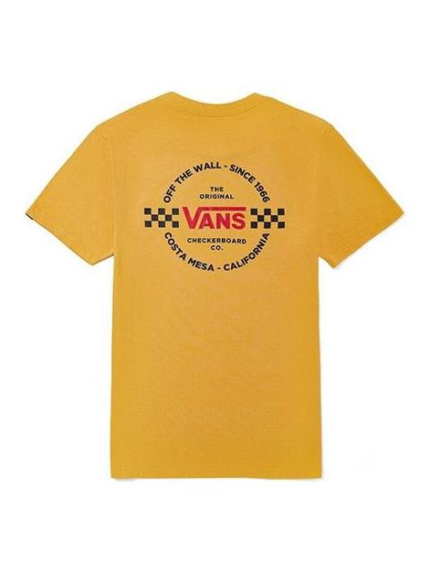 Men's Vans Athleisure Casual Sports Short Sleeve Yellow VN0A4P4X50X