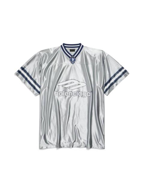 Men's 3b Football V-neck T-shirt Oversized in Grey/white