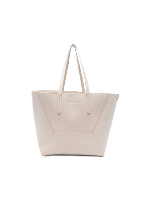 BC Duo geometric leather tote bag