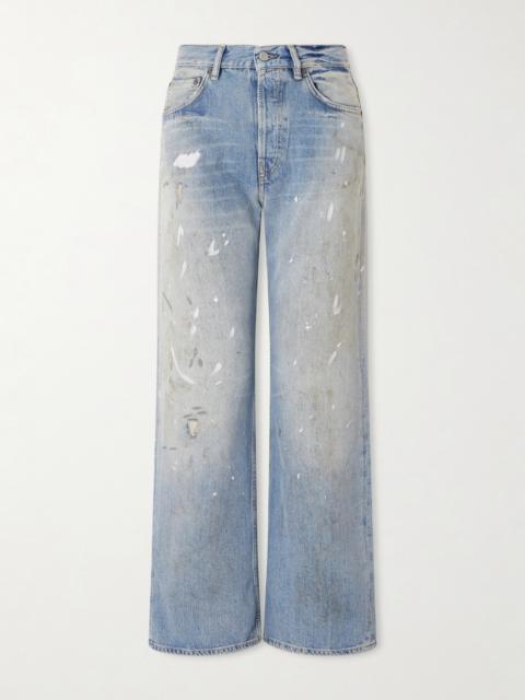 2021 Distressed Mid-rise Straight-leg Jeans