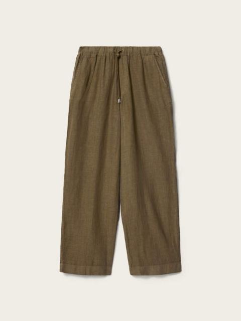 SHARP STRAIGHT LEG LINEN PANTS