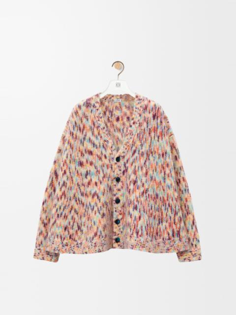 Cardigan in wool and mohair blend