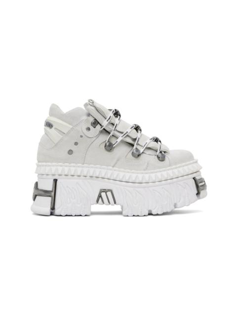 White New Rock Edition Fire Platform Sneakers