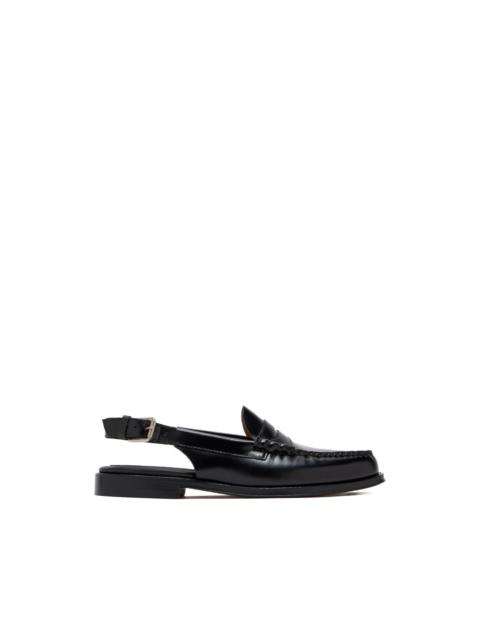 leather slingback loafers
