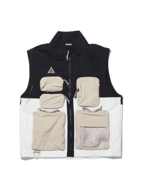Men's Nike ACG Colorblock Functional vest Black White Gray 'Black Smtwht String' CK7237-010