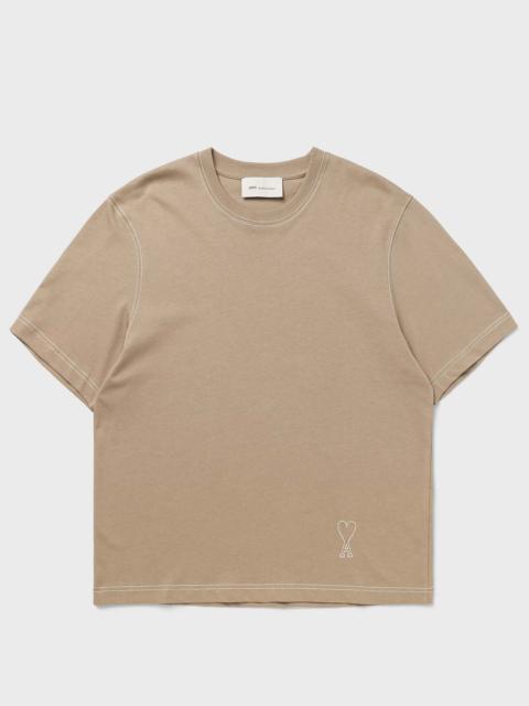 SHORT SLEEVES BOXY FIT TEESHIRT WITH TOPSTITCHED AMI DE COEUR