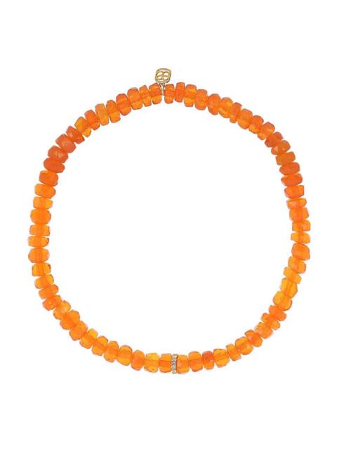 Orange Opal Rondelle Bead Bracelet