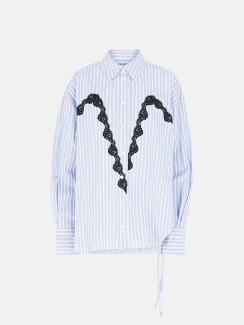 WHITE AND NAVY BLUE SHIRT