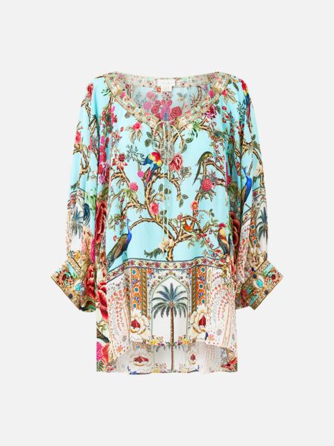 RAGLAN SLEEVE BLOUSE WITH CUFF