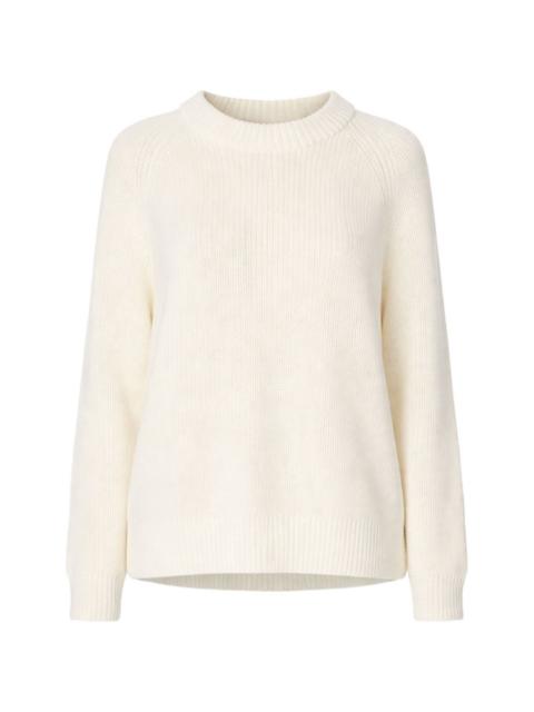 ribbed knit cotton sweater