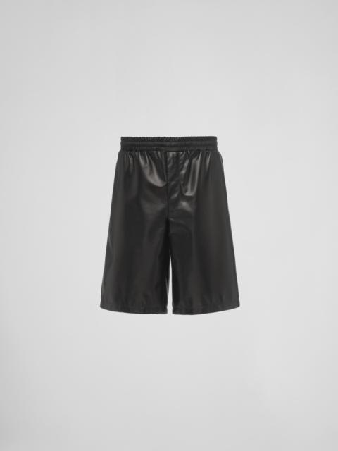Nappa leather Bermudas