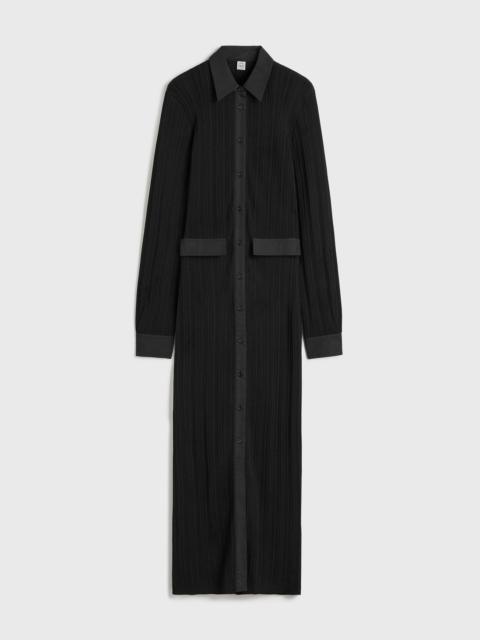 Knitted shirt dress black