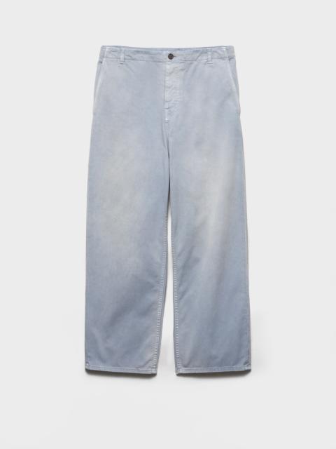 Washed gabardine pants