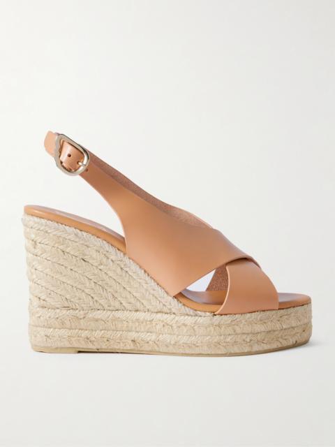 Maria Leather Espadrille Wedge Sandals