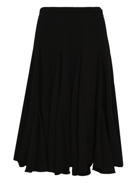 pleated midi skirt