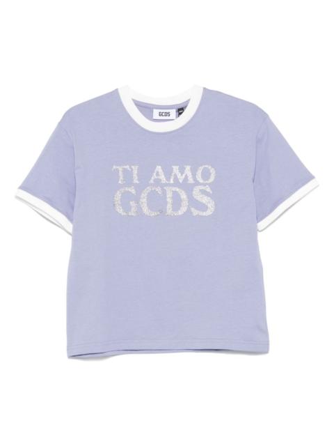'Ti Amo CGDS' glittered T-shirt
