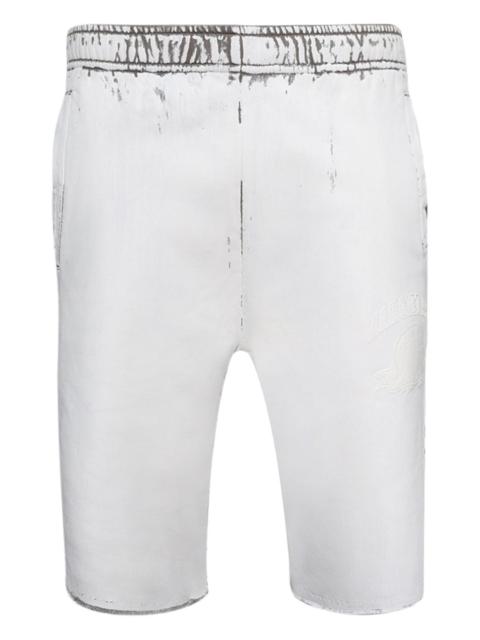 two-tone frayed shorts