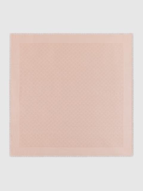 GG cotton silk jacquard shawl
