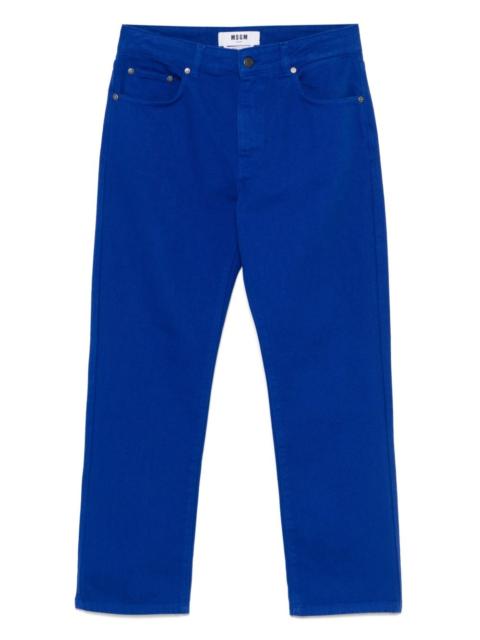 logo-embroidered jeans