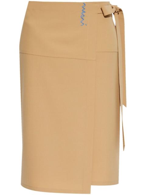 wrap tie skirt