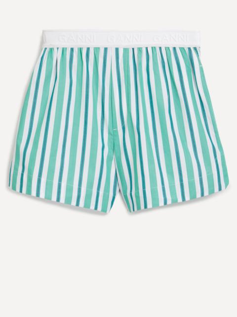 Striped Cotton Elasticated Shorts