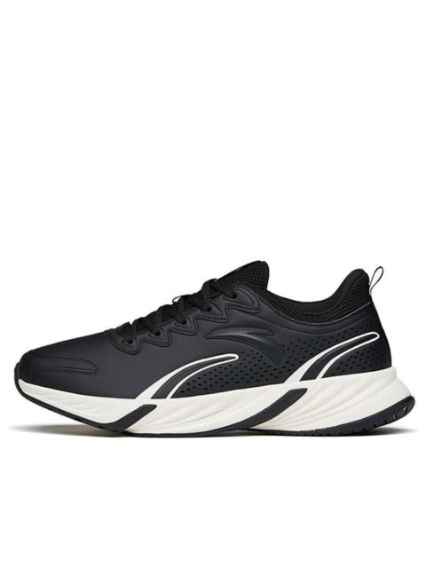 ANTA Running Series Sneakers Leather 'Midnight Black' 112145523-7