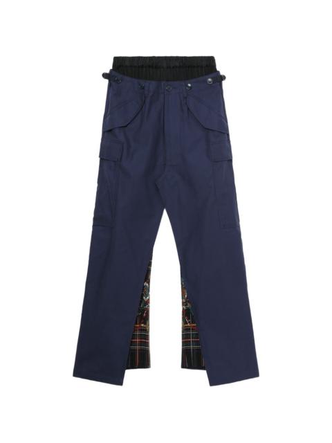 button-fastening trousers