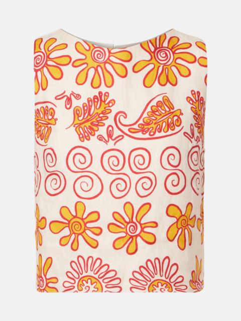 Avelino printed linen top