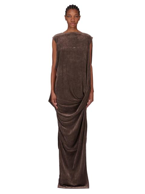 draped cowl-neck dress