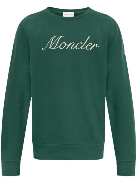 logo-embroidered cotton sweatshirt