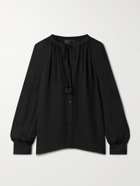 Lys Tie-neck Silk-chiffon Shirt