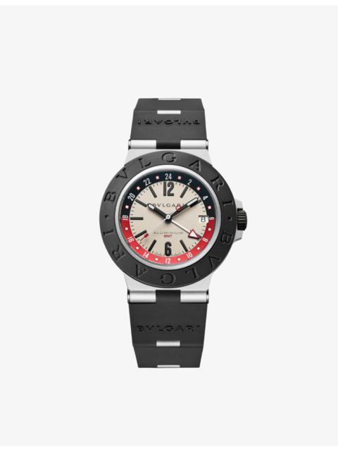 Aluminium GMT and rubber automatic watch