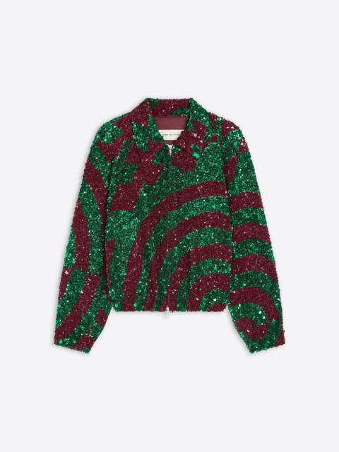 EMBROIDERED VISCOSE BLOUSON