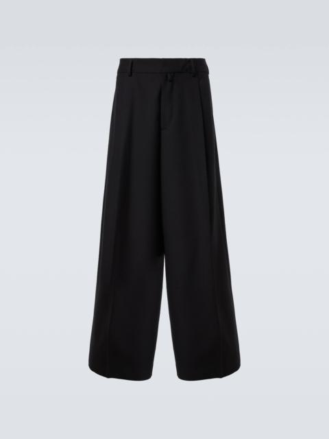 Wool wide-leg pants
