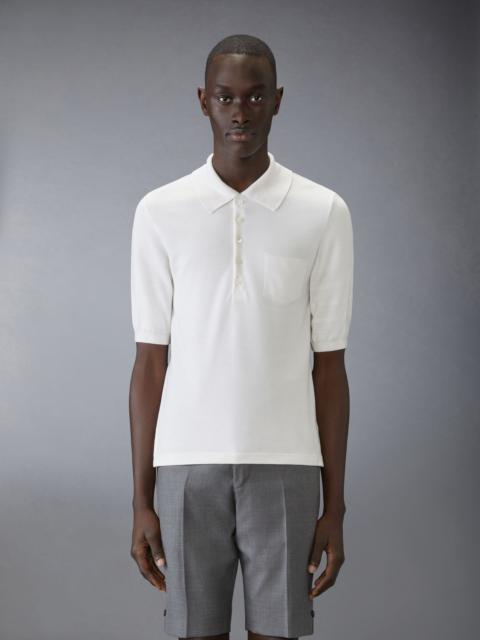 Silk Pique Pocket Polo