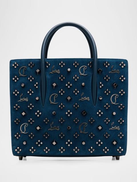 Paloma Medium Top-Handle Bag in Suede with Loubinthesky Spikes