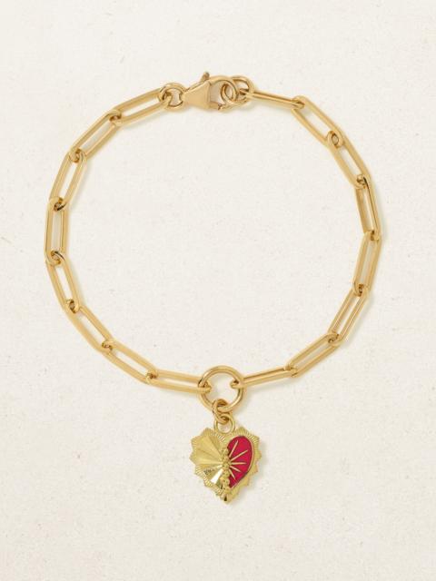 Reflection 18-karat Gold Enamel Bracelet