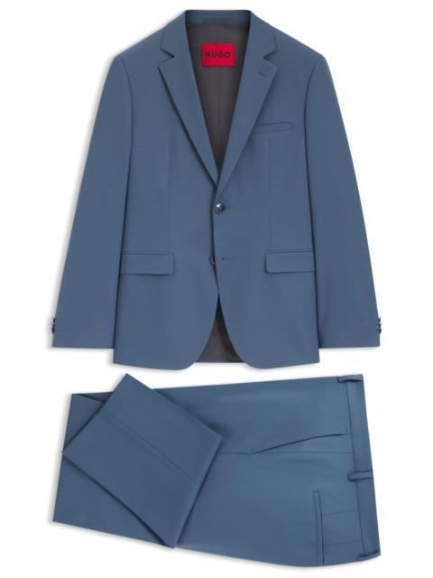 TWO-PIECE EXTRA-SLIM-FIT SUIT IN WOOL-BLEND POPLIN