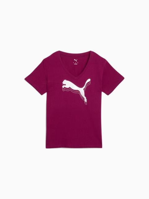 PUMA Essentials Metallic Women's V-Neck Tee