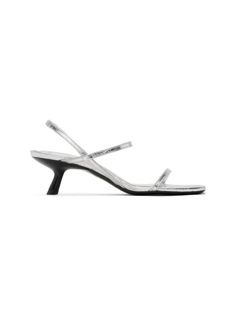 Silver Hilda Heeled Sandals