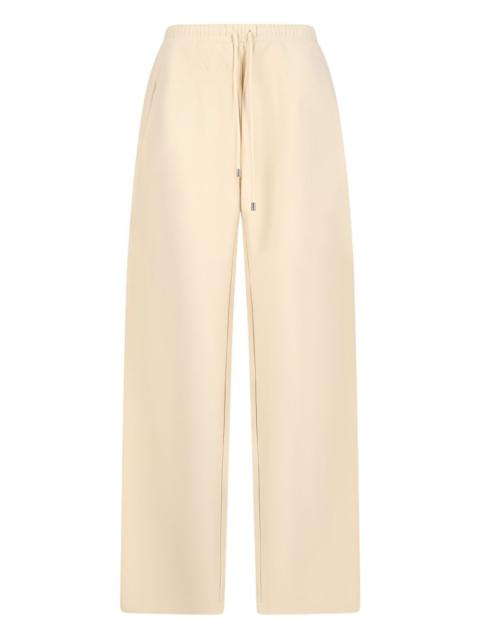 drawstring wide-leg trousers