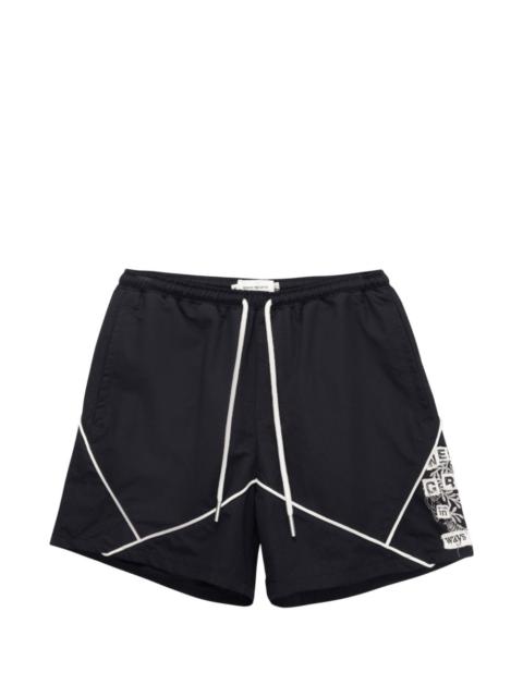 graphic-print shorts