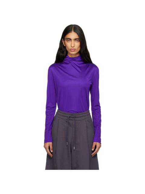 Purple Jersey Turtleneck